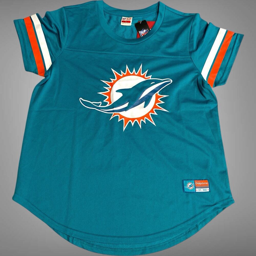 Miami Dolphins Women's NFL Ultra Game Mesh Jersey Size Large New With Tags
